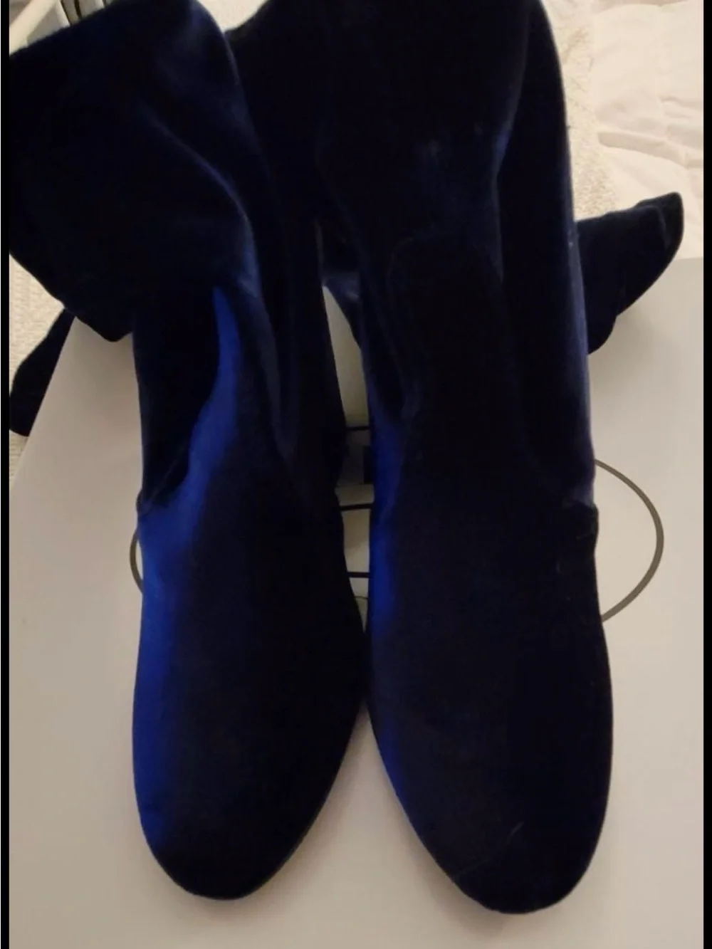Steve Madden Black Velvet Over-The-Knee Block Heel Boots